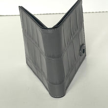 Load image into Gallery viewer, Coach Slim Billfold Wallet CW444 Charcoal Gray Embossed Leather Bifold Men's