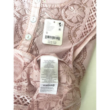 Load image into Gallery viewer, Free People Jae Knit Top Sleeveless Pale Mauve Pink Cutwork Cotton Blend M