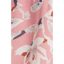 Load image into Gallery viewer, Tanya Taylor Silk Floral Top Pink Boat Neck Bell Cuff Hand Painted 4