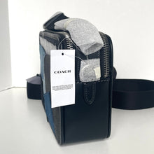 Load image into Gallery viewer, Coach Charter Crossbody 24 CAJ95 Blue Denim Patchwork Leather Shoulder