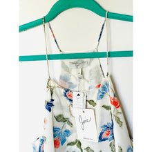 Load image into Gallery viewer, Joie Derwen White Floral Silk Sleeveless Ruffle Top Women's Medium