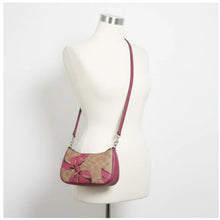 Load image into Gallery viewer, Coach Teri Mini Crossbody CY733 Brown Signature Canvas Red Bow Print Bag