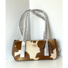 Load image into Gallery viewer, Coach Asher Shoulder Bag CDW46 Haircalf Cow Print Brown Leather Gold Tone