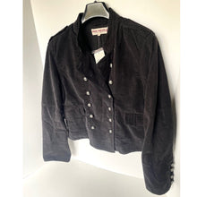 Load image into Gallery viewer, Free People Lotty Black Velvet Double-Breasted Military Blazer – Women's Small