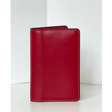 Load image into Gallery viewer, Coach Bifold ID Wallet CJ728 Mens Poppy Red Leather Slim Card Case