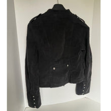 Load image into Gallery viewer, Free People Lotty Black Velvet Double-Breasted Military Blazer – Women's Small