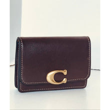 Load image into Gallery viewer, Coach Bandit Card Case CH825 Maple Brown Calf Leather Brass Mini Wallet