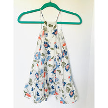 Load image into Gallery viewer, Joie Derwen White Floral Silk Sleeveless Ruffle Top Women's Medium