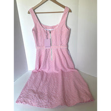 Load image into Gallery viewer, Avec Les Filles Anthropologie Pink Gingham Bustier Midi Dress Size 6
