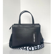 Load image into Gallery viewer, Karl Lagerfeld Maybelle Black Ikons Pin Satchely Bag