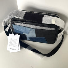 Load image into Gallery viewer, Coach Charter Crossbody 24 CAJ95 Blue Denim Patchwork Leather Shoulder