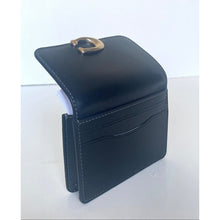 Load image into Gallery viewer, Coach Bandit Card Case CH825 Black Calf Leather Wallet Women's