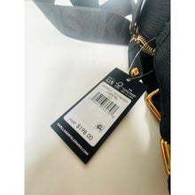 Load image into Gallery viewer, Karl Lagerfeld Maybelle Crossbody Bag Black Faux Leather Gold Glitter Pins