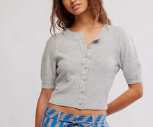 Load image into Gallery viewer, Free People Isla Cardigan Womens XL Mineral Gray Wool Cashmere Cropped