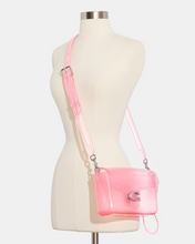 Load image into Gallery viewer, Coach Jelly Tabby Clear Shoulder Bag Womens Pink 1970s Crossbody Wristlet