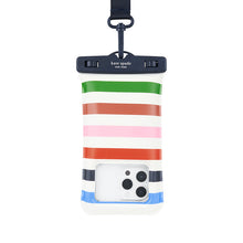 Load image into Gallery viewer, Kate Spade Phone Waterproof Floating Pouch Adventure Stripe Universal 6.7 in