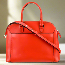Load image into Gallery viewer, Kate Spade Louise Dome Satchel Medium Leather Crossbody Top Handle Bag Tamarillo