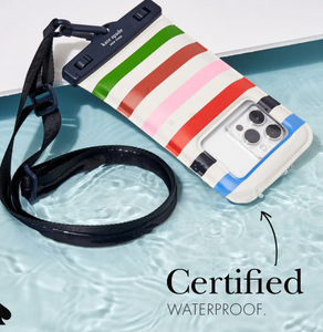 Kate Spade Phone Waterproof Floating Pouch Adventure Stripe Universal 6.7 in