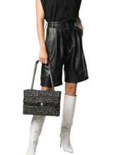 Load image into Gallery viewer, Kurt Geiger Large Brixton Black Crossbody Lock Color Tweed Sequin Shoulder Bag