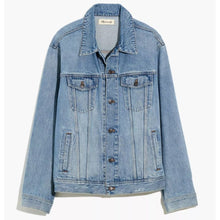 Load image into Gallery viewer, Madewell Denim Jacket Mens Blue Trucker Oversized Faded, Manitoba Wash