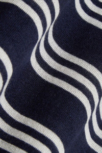 Equipment Cashmere Dress Womens Large Blue Striped Knit Silk Sweater