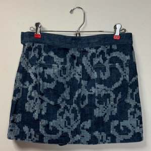 Rag & Bone Marina Textured Blue Indigo Women's Denim Wrap Mini Skirt - 8