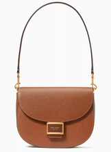 Load image into Gallery viewer, Kate Spade Katy Convertible Saddle Bag Crossbody Brown All Spice Shoulder