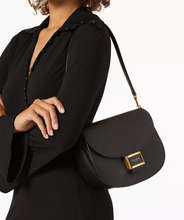 Load image into Gallery viewer, Kate Spade Katy Convertible Saddle Bag Crossbody Black Leather Shoulder Bag