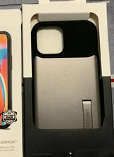 Load image into Gallery viewer, Spigen iPhone 12 PRO MAX Case Slim Armor Silver Kickstand, Gun Metal 6.7in
