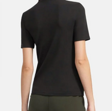 Load image into Gallery viewer, Black t-shirt worn by a person on a white background