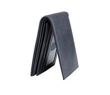 Load image into Gallery viewer, Mancini Wallet RFID Mens Large Gray Leather Double Billfold Bifold Center Wing ID