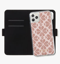 Load image into Gallery viewer, Kate Spade iPhone 11 PRO MAX Flower Coated Canvas Magnetic Wrap Folio Case NIB
