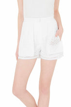 Load image into Gallery viewer, Sass &amp; Bide TWO SUPER POWERS Women&#39;s Soft Tailored White Eyelet Short – 36-6 - Luxe Fashion Finds