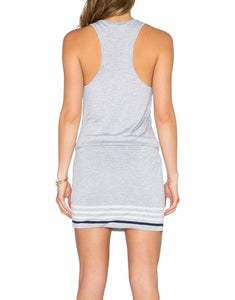 Soft Joie Bond B Sleeveless Sporty Tank Gray Jersey Bodycon Mini Dress - Large - Luxe Fashion Finds