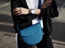 Load image into Gallery viewer, SKAGEN Women&#39;s Lobelle Leather Small Crossbody Saddle Bag –  Red or Blue - Luxe Fashion Finds