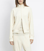 Load image into Gallery viewer, Vince Drop Shoulder Front Zip Cotton Athleisure Off White Track Jacket - Small - Luxe Fashion Finds