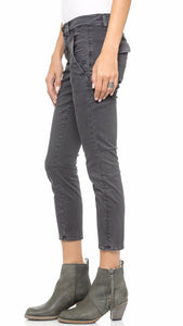 Crippen Six Trouser Women's Cropped Black Cotton Mid-Rise Skinny Jeans - 26 - Luxe Fashion Finds
