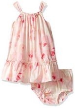 Load image into Gallery viewer, Kate Spade Bow Neck Ruffle Cotton Pink Baby Floral Dress &amp; Bloomers Set 12 &amp; 24M - Luxe Fashion Finds