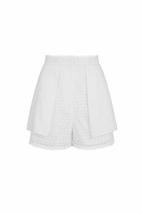 Sass & Bide TWO SUPER POWERS Women's Soft Tailored White Eyelet Short – 36-6 - Luxe Fashion Finds