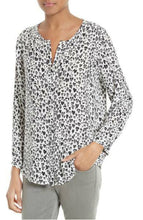 Load image into Gallery viewer, Joie Women's  Purine Silk V Neck Heart Print White Black Long Sleeve Blouse - Luxe Fashion Finds