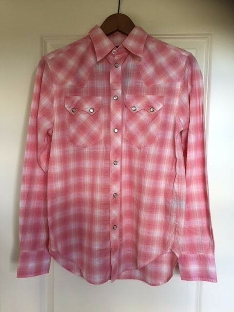 Polo Ralph Lauren Western Check Pearl-Button Up Pink Cotton Women's Shirt - Luxe Fashion Finds