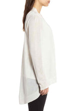 Load image into Gallery viewer, Eileen Fisher Women's Tencel &amp; Merino Wool Open Front Hi-Lo Ivory Cardigan 2XS. - Luxe Fashion Finds