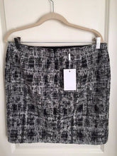 Load image into Gallery viewer, INWEAR Blair Black Gray Graphic Check Wool Blend Mini Short Skirt – 12 (42) - Luxe Fashion Finds
