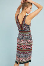 Load image into Gallery viewer, Anthropologie Bodycon Embroidered Bohemian Knit Sleeveless V-Neck Dress - Luxe Fashion Finds