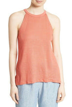 Load image into Gallery viewer, Joie Women&#39;s Odelia Linen Jersey Racerback Cami Tank Top – Blood orange – Large. - Luxe Fashion Finds