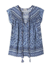 Load image into Gallery viewer, Rebecca Taylor Women&#39;s Top - Tangier Silk Cotton Paisley Sleeveless V-Neck - Luxe Fashion Finds