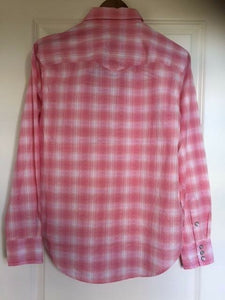 Polo Ralph Lauren Western Check Pearl-Button Up Pink Cotton Women's Shirt - Luxe Fashion Finds