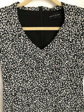 Load image into Gallery viewer, Nanette Lepore Silk Asymmetrical Hem Sleeveless V-Neck Black White Dress - 2 - Luxe Fashion Finds