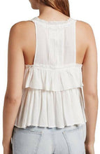 Load image into Gallery viewer, Current Elliott Women&#39;s Sleeveless Peplum Cotton Lace White Tank Top– 3 (Large) - Luxe Fashion Finds