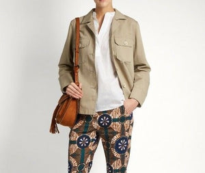Weekend Max Mara Tamaro Lightweight Cotton/Linen Khaki Cargo Jacket - 4 (38) - Luxe Fashion Finds
